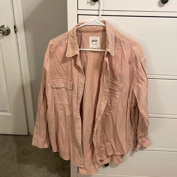aerie Tops - Blush Pink Aerie Anytime Fave Button Down Shirt